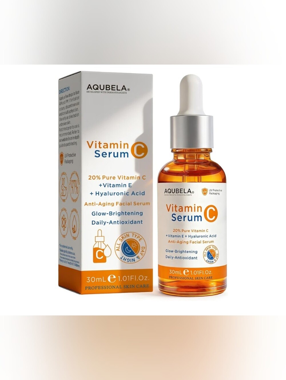 Vitamin C Serum - Brightening Anti-Aging Facial Serum (Orange)